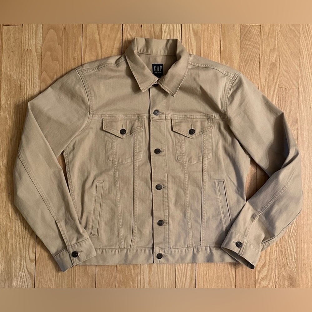 GAP Khaki Tan Cotton Trucker Jacket